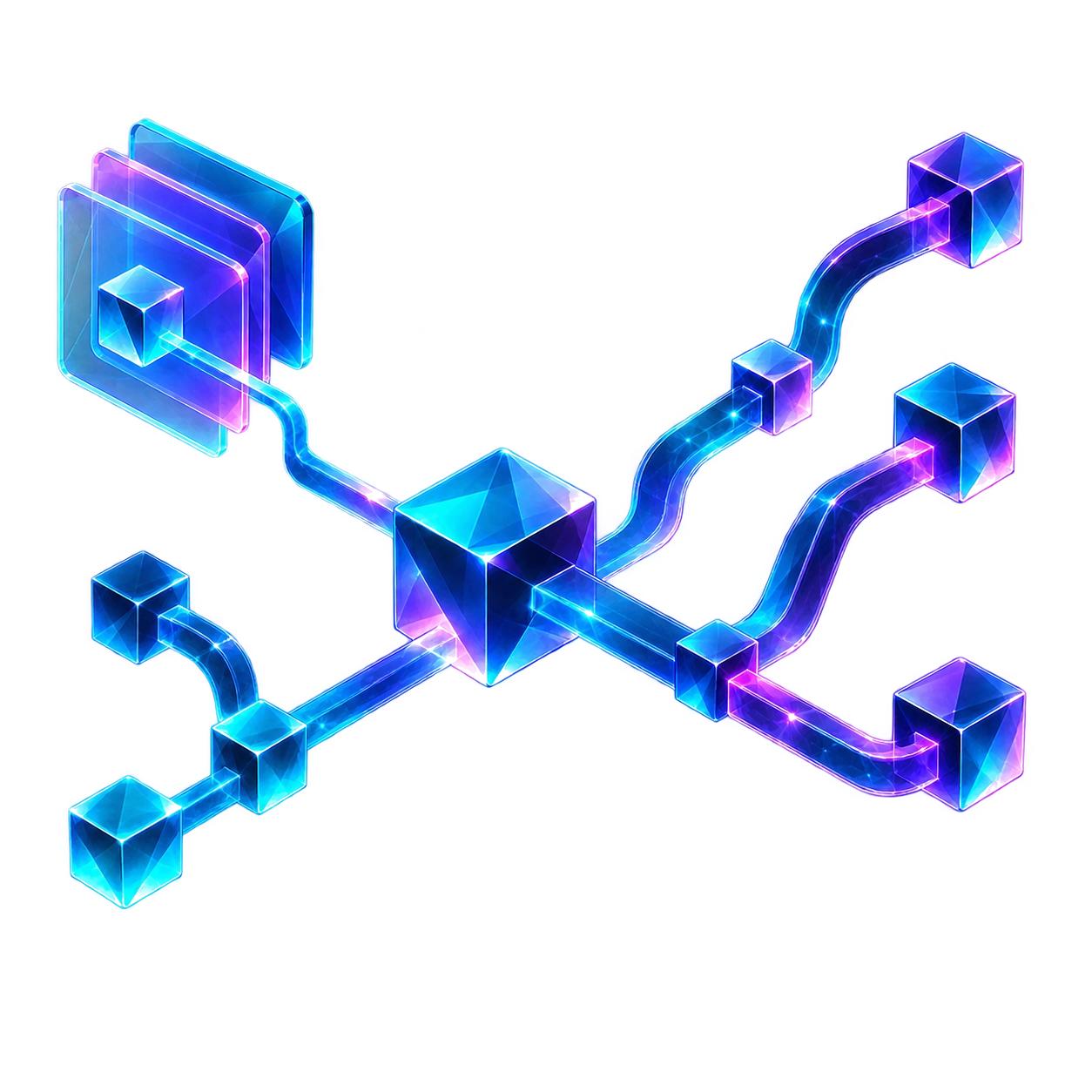 Abstract three-dimensional artwork representing the Coding product